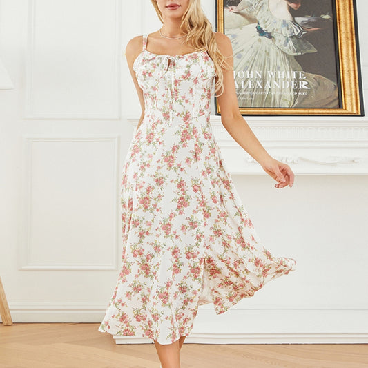 Blumen-Taillierungs-Sommerkleid